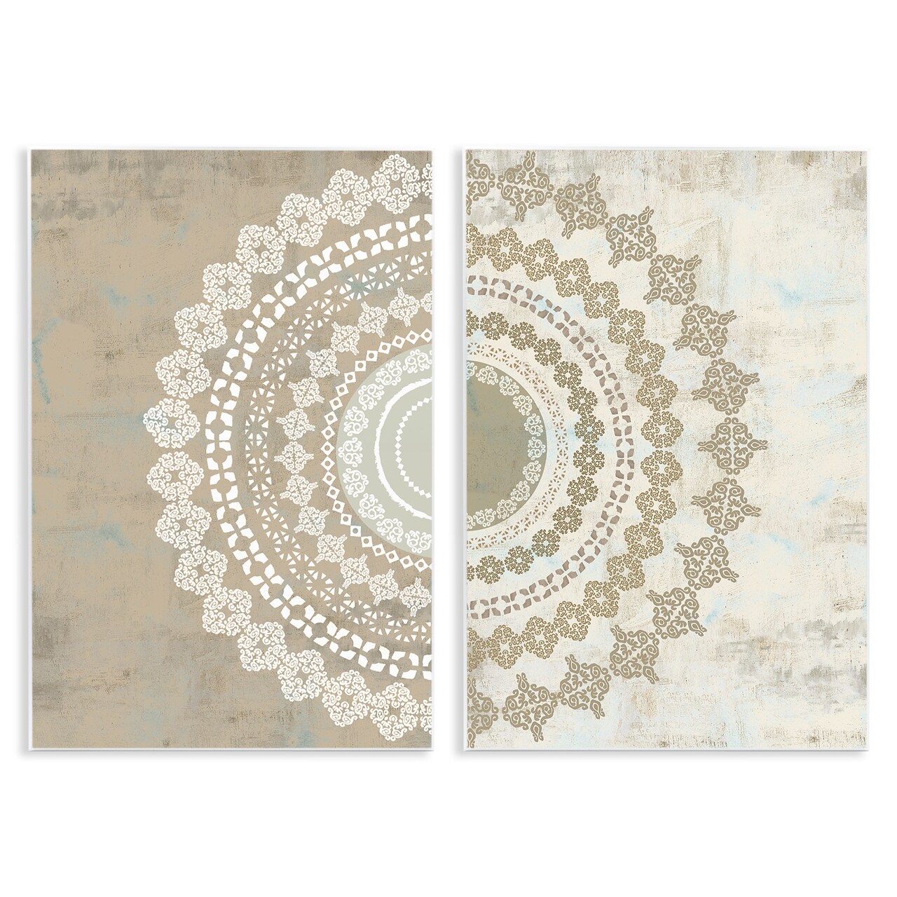 Stupell Industries Rustic Mandala Boho Pattern Wall Plaque Art